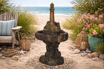 Lighthouse Concrete Water Fountain